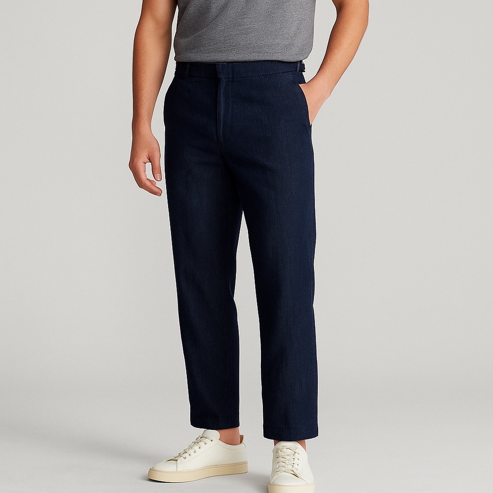 Polo Ralph Lauren Navy Heritage Inspired Pants adjustable tabs 36x30 - Picture 2 of 15